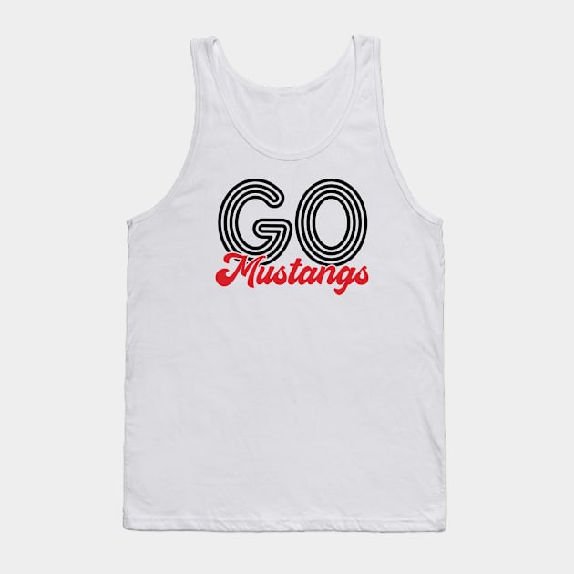 Go Mustangs - Volleyball Tank Top by Zedeldesign